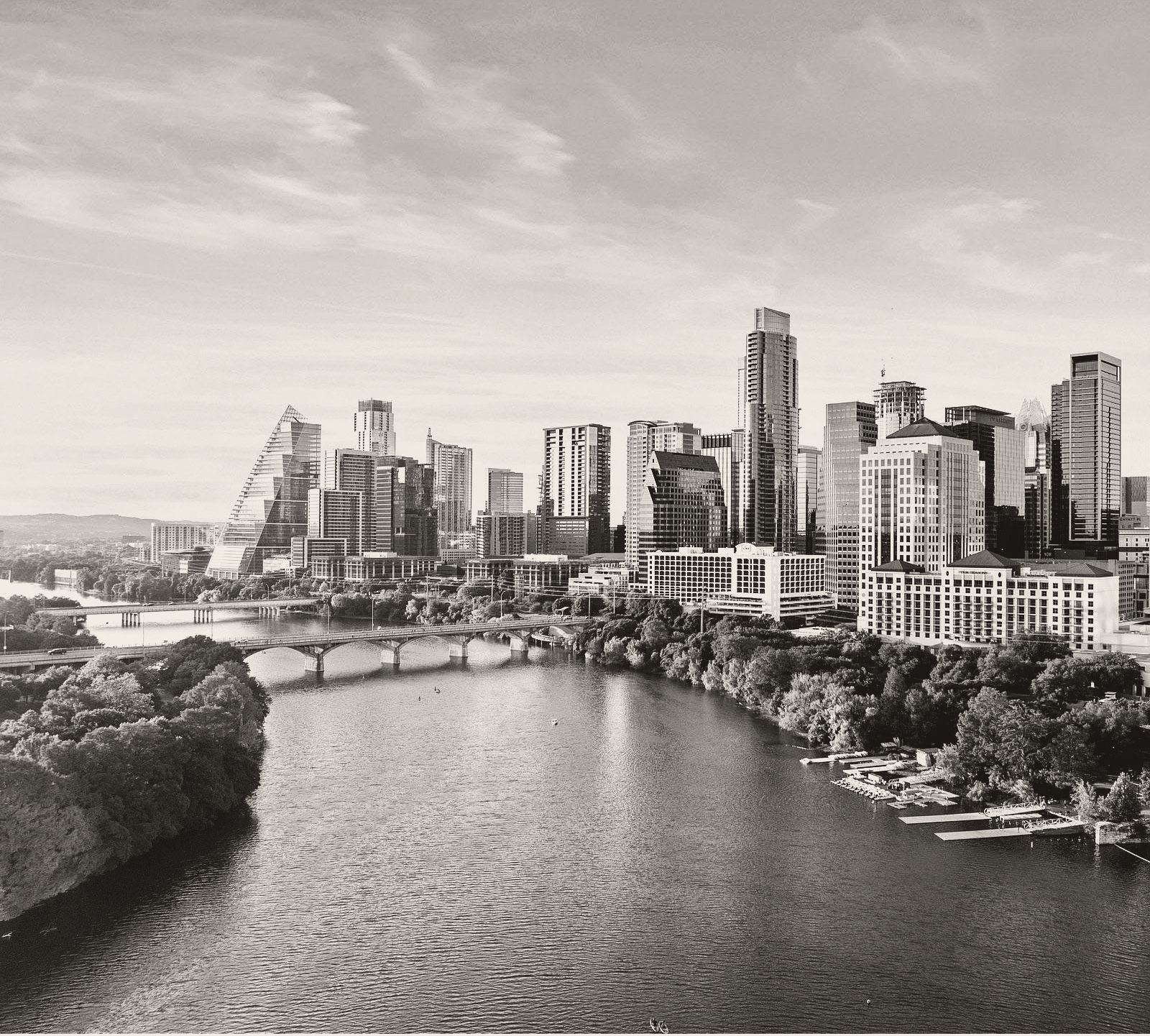 Downtown Austin skyline over Lady Bird Lake